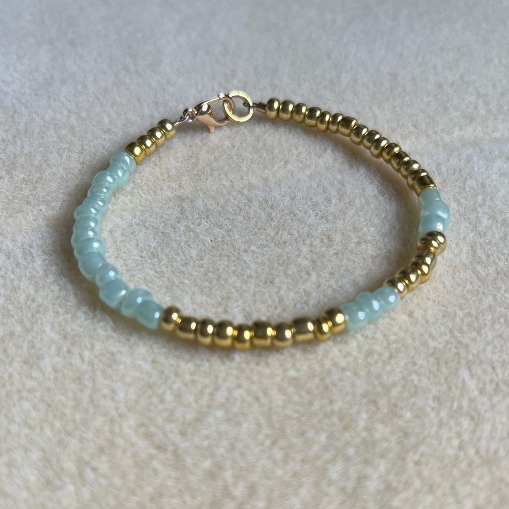 *2 for $20* Turquoise and Gold Beaded Bracelet